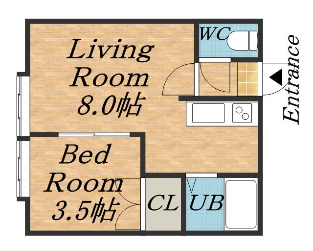 アークコート栄通6丁目(1LDK/3階)の間取り写真