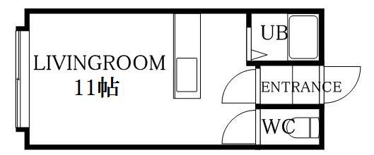 AMS栄通(1K/2階)の間取り写真