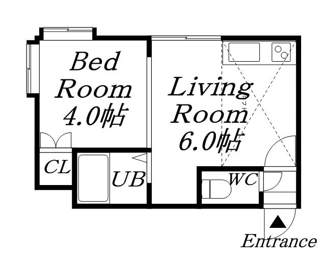 FTコーポ(ワンルーム/3階)の間取り写真
