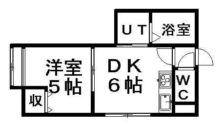 イーストイングMT東札幌(1DK/3階)の間取り写真