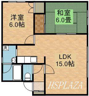 プリンスコートⅡ(2LDK/2階)の間取り写真