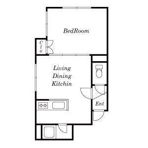 アプロード美園813(1DK/2階)の間取り写真