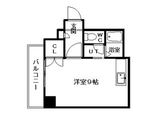 グランヴィレッジ本郷通Ⅰ(ワンルーム/7階)の間取り写真