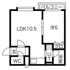 パーク9(1LDK/4階)の間取り写真