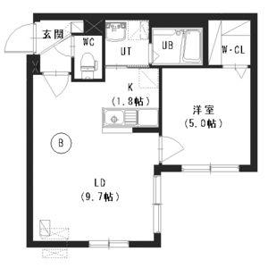 セレスティア澄川(1LDK/2階)の間取り写真