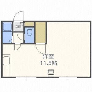 五輪通レジデンス(ワンルーム/3階)の間取り写真
