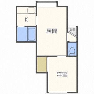 ノースヴィレ(1LDK/3階)の間取り写真