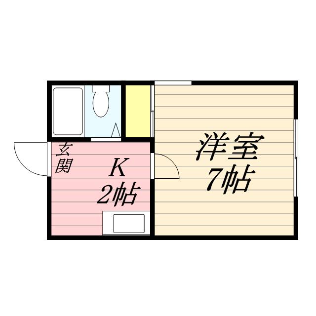プレザント中村(1K/2階)の間取り写真