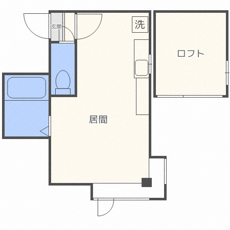 サンハイツ平岸(ワンルーム/3階)の間取り写真