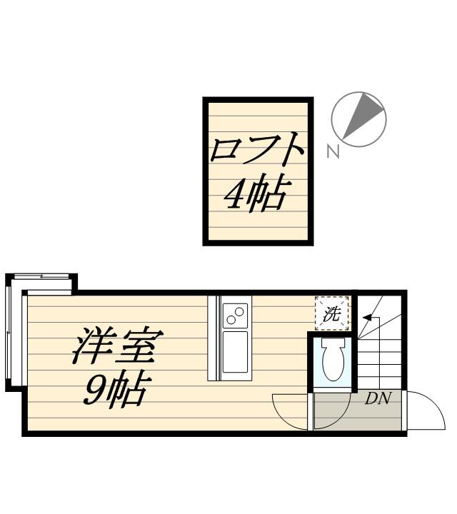 MMハイムⅡ(ワンルーム/2階)の間取り写真