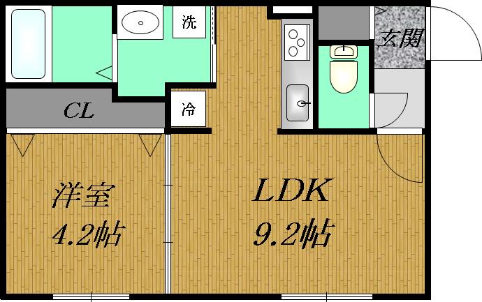 AMINAS T15(1LDK/3階)の間取り写真