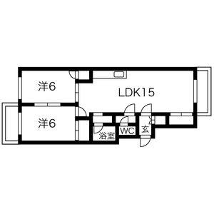 MSMURAKAMI(2LDK/2階)の間取り写真