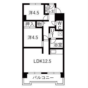 ダイアパレス菊水(2LDK/2階)の間取り写真