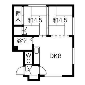 栄マンション(2DK/2階)の間取り写真