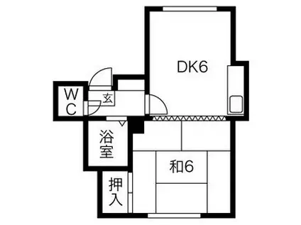 シンフォニックガーデン東札幌II(1DK/3階)の間取り写真