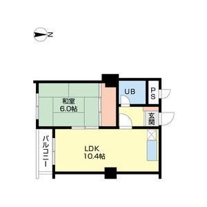 コロナード平岸Ⅱ(1LDK/9階)の間取り写真