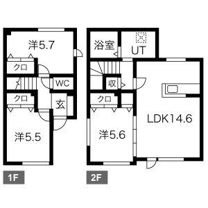グランメゾンⅢ(3LDK/1階)の間取り写真