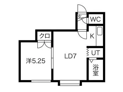 フォレスト豊平公園(1LDK/3階)の間取り写真