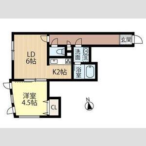 IL VENTO(1LDK/2階)の間取り写真