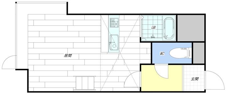 グランステージ澄川(1K/3階)の間取り写真