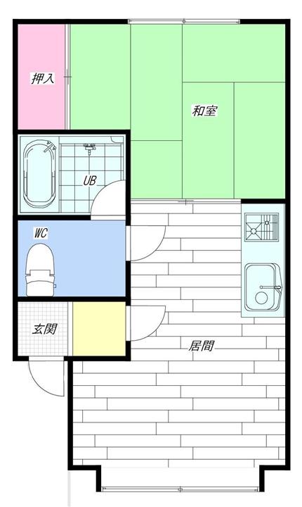 シーゲルハイムNO1(1LDK/1階)の間取り写真