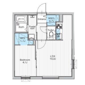 JANUSRESIDENCES月寒中央PARKFR(1LDK/4階)の間取り写真