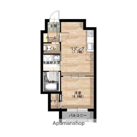 MARVIN(1DK/3階)の間取り写真