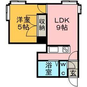 ソニア清田(1LDK/2階)の間取り写真