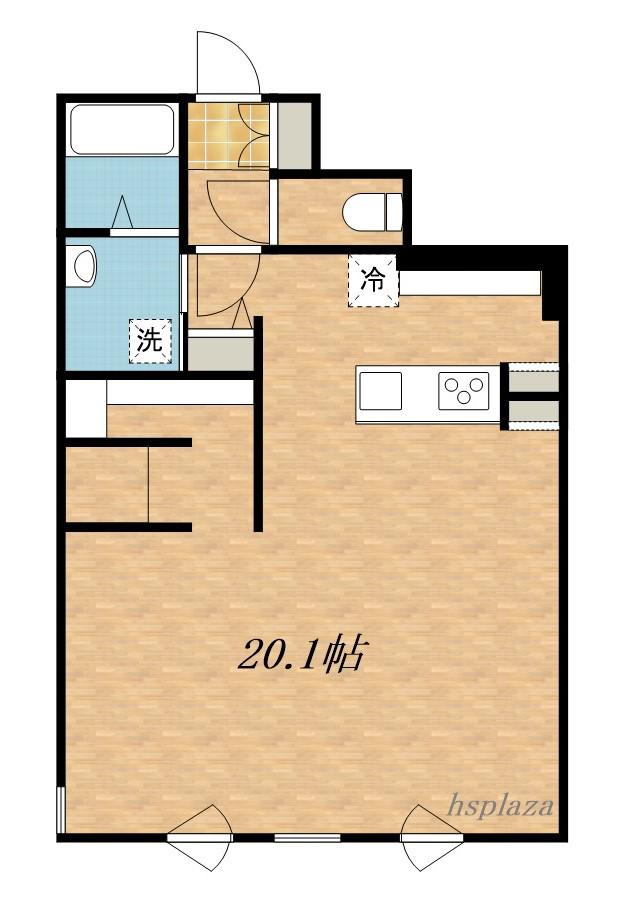 ピオネロ月寒(ワンルーム/2階)の間取り写真