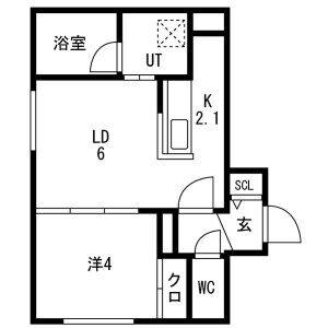 CAMPANELLA平岸 平岸4-9MS(1LDK/3階)の間取り写真