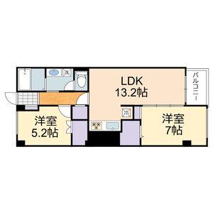 はまなすコーポ(2LDK/5階)の間取り写真