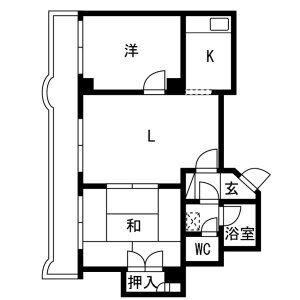 テラスハウス南郷21(2LDK/4階)の間取り写真