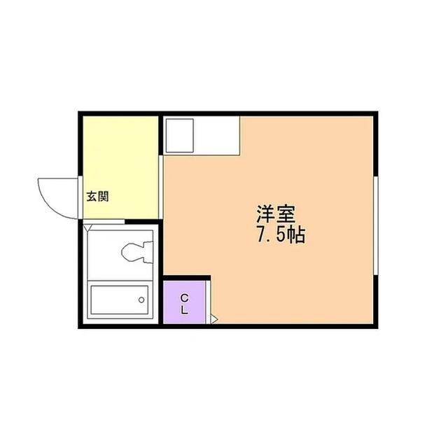 サンシャイン西岡(ワンルーム/3階)の間取り写真