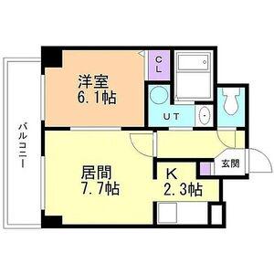 ラヴィ福住(1LDK/2階)の間取り写真