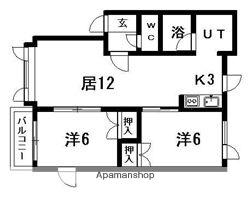 ハイツポメリア(2LDK/1階)の間取り写真