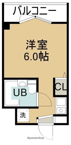 スカイコート函館(ワンルーム/5階)の間取り写真