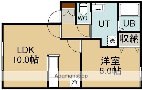 ウィンディア万勝Ⅳ(1LDK/2階)の間取り写真