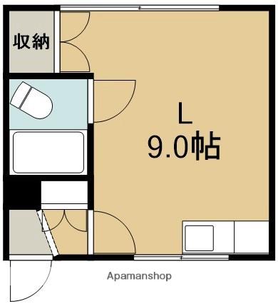 コンフレール青柳(ワンルーム/3階)の間取り写真