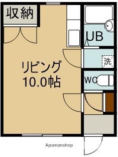 メゾンヤマフジ(ワンルーム/1階)の間取り写真