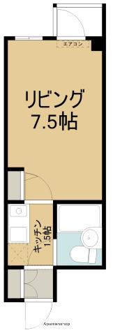 ダイアパレス函館南部坂(1K/3階)の間取り写真