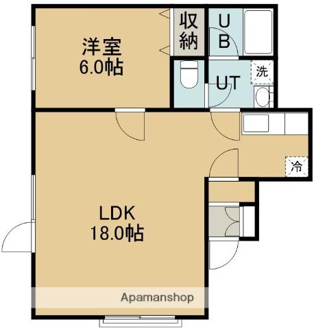 メゾンKAITO(1LDK/2階)の間取り写真