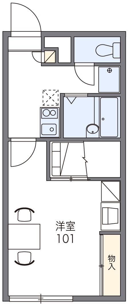 レオパレスNANO-Ⅲ(1K/1階)の間取り写真