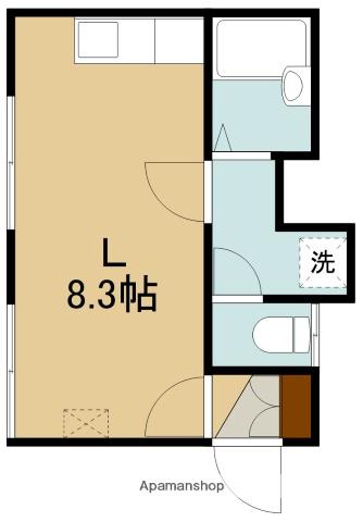 本間アパート(ワンルーム/2階)の間取り写真