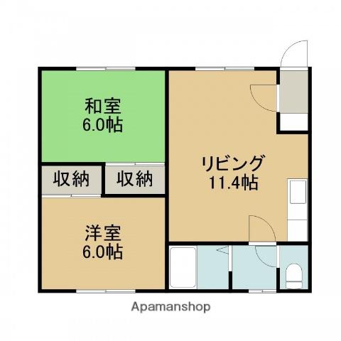 櫻井アパート(2LDK/2階)の間取り写真