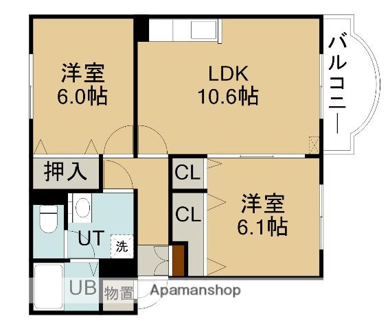 メゾンSAKURAⅡ(2LDK/4階)の間取り写真