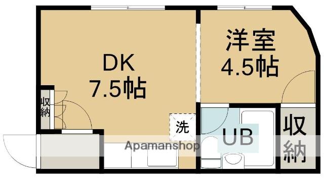 タウンハウス昭和(1DK/3階)の間取り写真