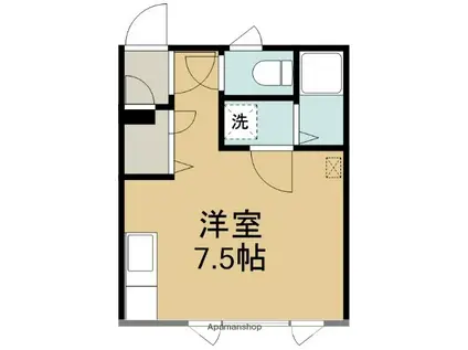コミュニティ上野Ⅲ(ワンルーム/2階)の間取り写真