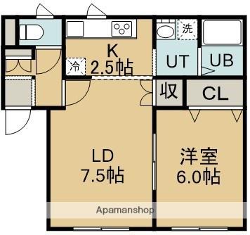 RS FLAT(1LDK/1階)の間取り写真