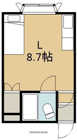 わか勝ビルNO16(ワンルーム/2階)の間取り写真