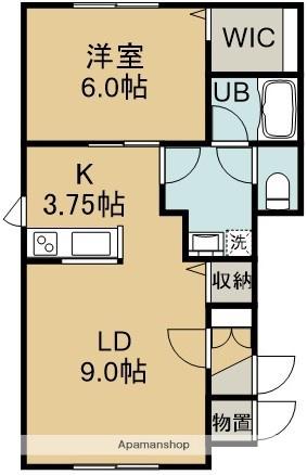 メゾンコスモス(1LDK/2階)の間取り写真